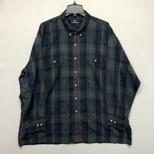 Vintage Steeple Chase Men Button Shirt Top Size 3X Plaid B218 -29